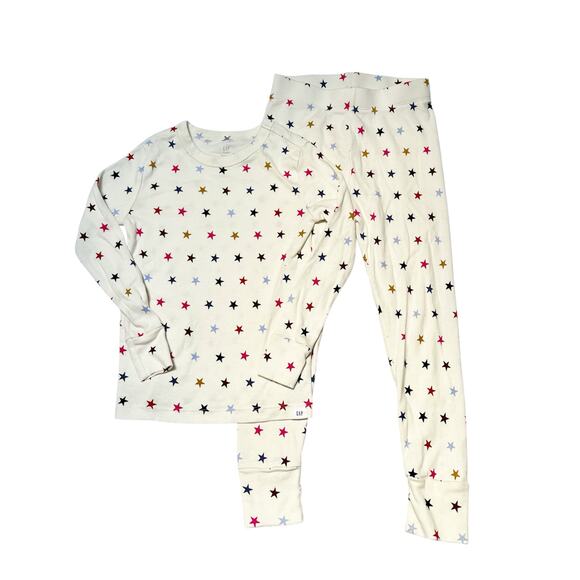 Gap Organic Cotton Rainbow Star PJ Set Size 6 - Picture 1 of 6